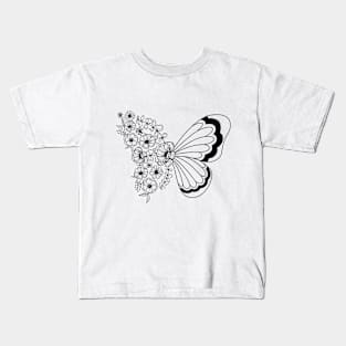 Spring Beauty Blossoming Monarch Butterfly Kids T-Shirt